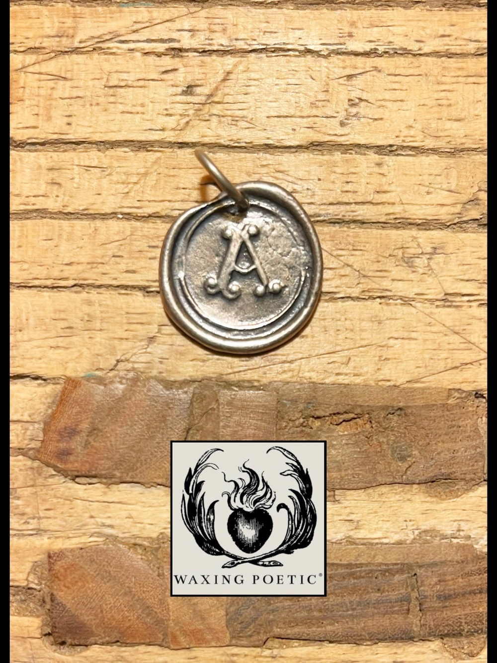 Waxing Poetic Sterling Silver “A” Charm